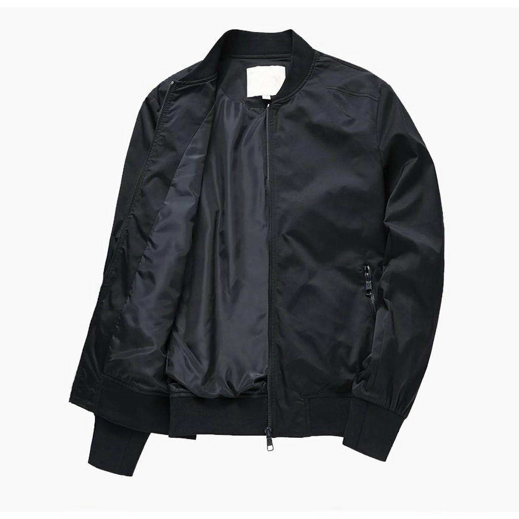 Áo khoác bomber nam mẫu trơn chất dù xịn 2 lớp, có túi trong, form cá tính thời trang.