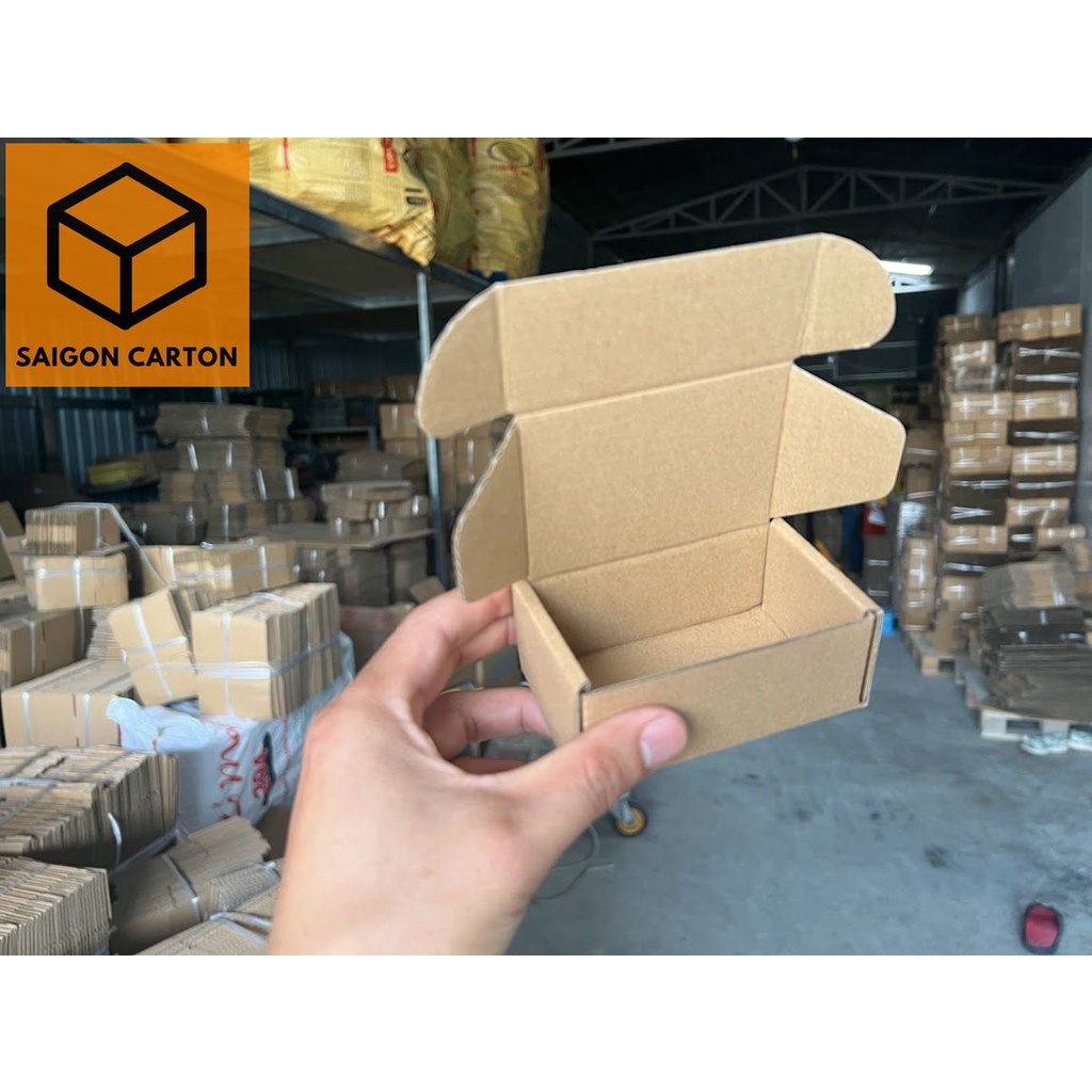 50 Hộp carton COD 10x6x4 nắp gài, nắp cài