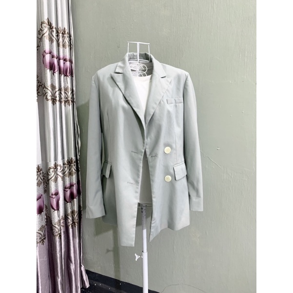 Áo khoác vest / blazer màu xanh mint