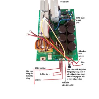 Bo Mạch Máy Hàn 4 IGBT 6 Tụ Có Role Dòng Hàn 250a