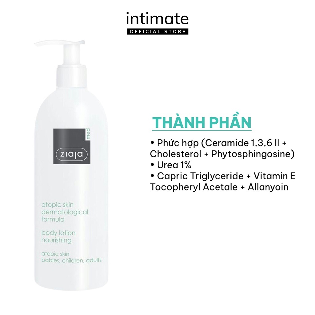 Nhũ tương toàn thân 1% urê ziaja med atopic skin dermatological formula - ảnh sản phẩm 5