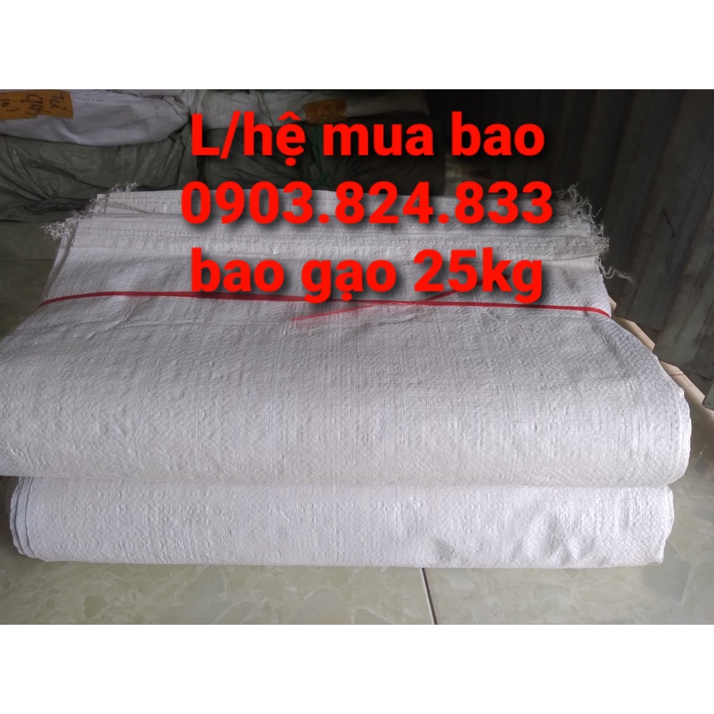 50 cái bao trắng đựng gạo 25kg