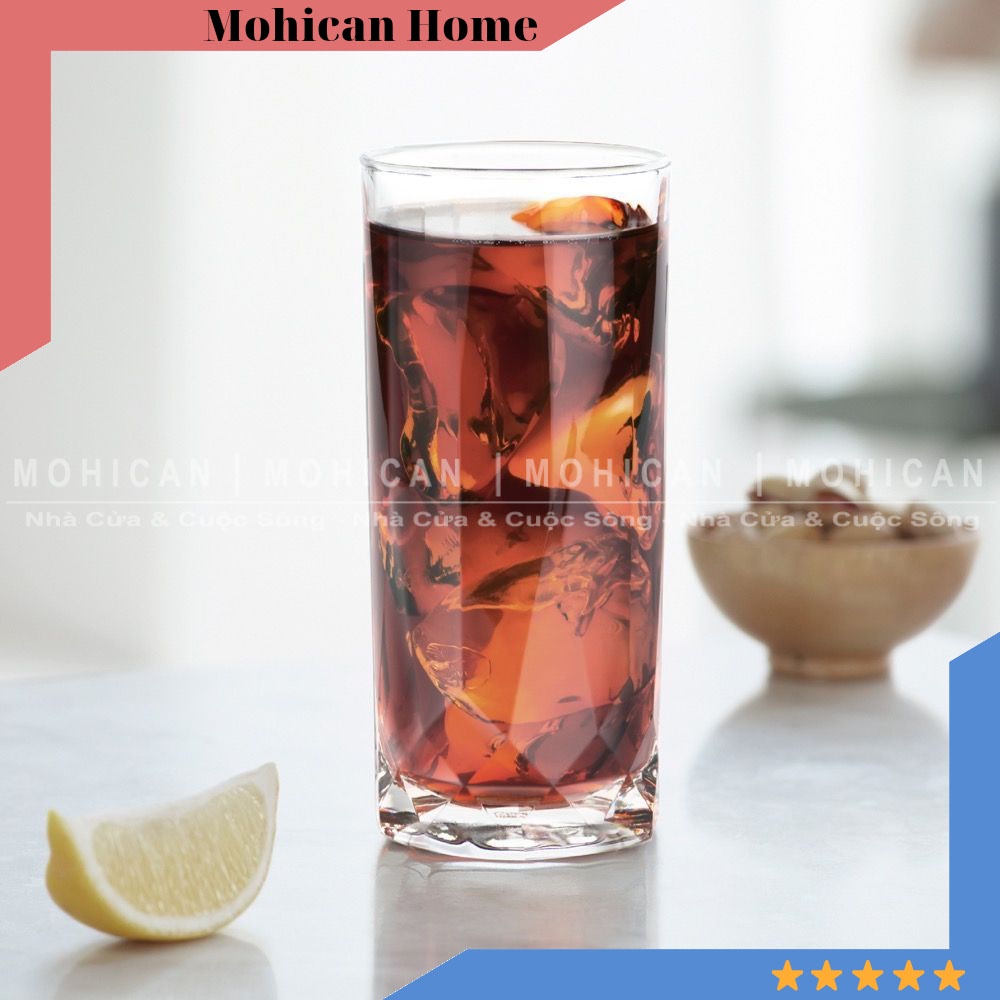 Ly thủy tinh làm sinh tố Ocean Connexion Hi Ball 350ml, cốc thủy tinh cao thiết kế bắt mắt Thái Lan MOHICAN OCEG-P02808