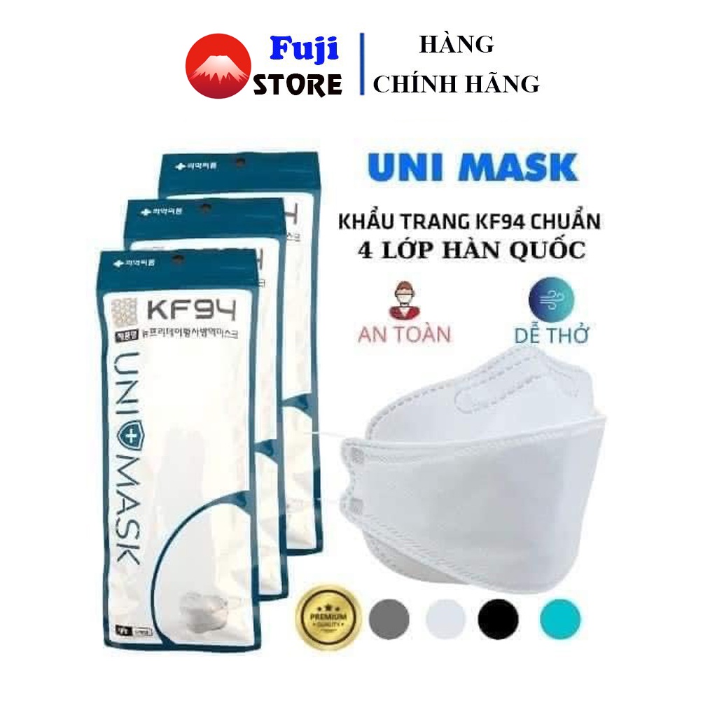 Set 20 Chiếc Khẩu trang 4 Lớp KF94 UNI MASK, Chống Bụi Mịn Và Kháng Khuẩn Hàng Cao Cấp Hàn Quốc.
