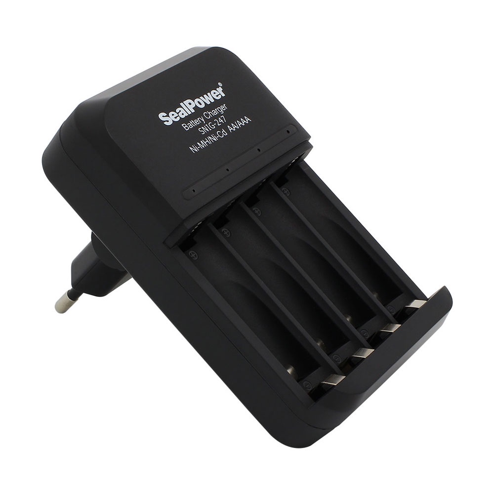 Máy sạc SealPower SNIG-247 kèm pin sạc AA 3000mAh / AAA1000mAh, 2A/3A  sạc 4 kênh độc lập đa năng.