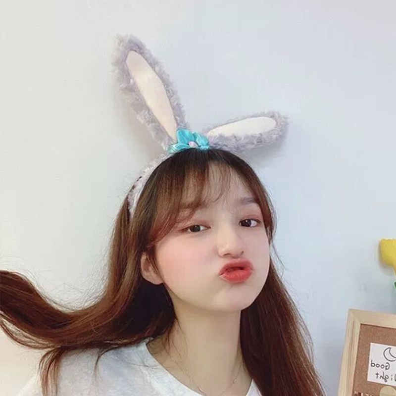 Băng Đô Tai Thỏ Nhồi Bông Dễ Thương Dùng Rửa Mặt