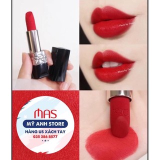 [ CHÍNH HÃNG ]  Fullbox - Son Mini Dior 999 Rouge  Màu Đỏ