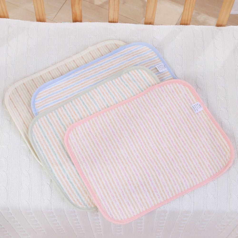 Thảm Thay Tã Em Bé Di Động Bằng Vải Oxford Màu Trơn Không Thấm Nước Thay Đổi Được