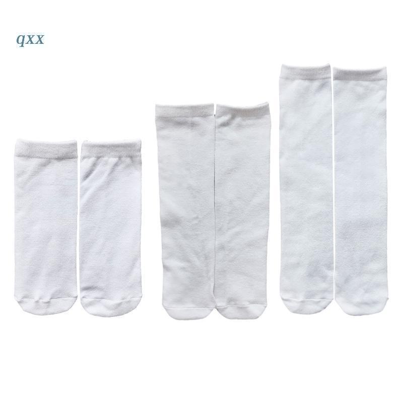 Set 5 Đôi Tất Trắng Trơn Cho Thanh Thiếu Niên Và Người Lớn