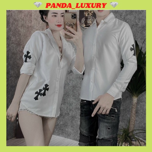 Áo sơ mi nam nữ dài tay in logo siêu xịn hàng cao cấp mẫu mới hot nhất hiện nay