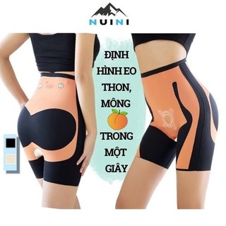 Quần gen bụng định hình nịt bụng TẠO MÔNG QUẢ ĐÀO nâng mông mặc váy thon gọn đùi gắn hạt lượng tử đốt mỡ - Nuini