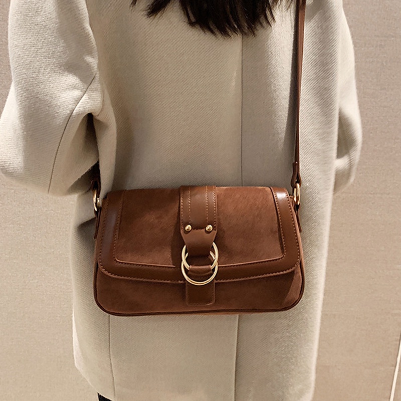 Túi Đeo Chéo Hình Vuông Nhỏ Đơn Giản Phong Cách Harajuku Cổ Điển Dễ Phối Đồ Cho Nữ