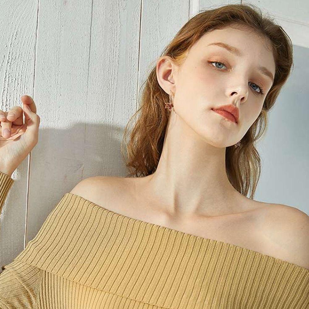 Phụ Nữ PATRICIA|Bông Tai Dạng Kẹp Đính Đá Lấp Lánh Cho Nữ|Khuyên Tai Hợp Kim Dáng Dài Phong Cách Hàn Quốc