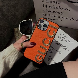 Ốp lưng iphone, ốp lưng da nhám gucci hàng hiệu đính đá cho các dòng iphone x xs max 11 12 13 14 pro max