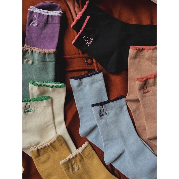 Vớ thun viền bèo smile