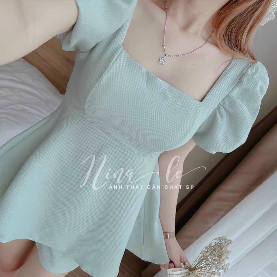 Set đồ nữ đi chơi dễ thương, set bộ 2 món quần đùi cá tính kèm áo kiêu nữ hở lưng phối tay phồng siêu đẹp, chất ford