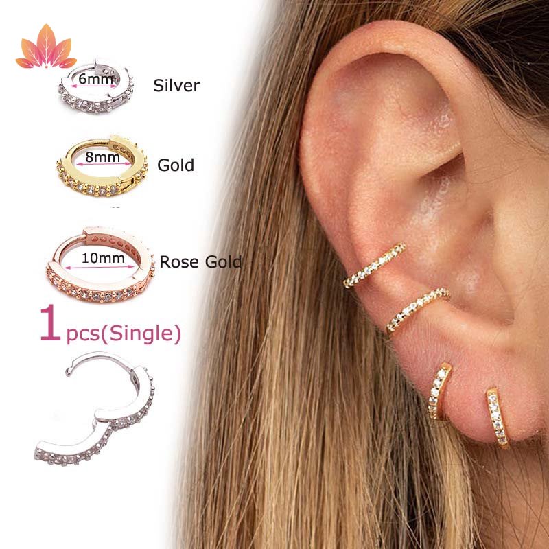 Bông Tai Dạng Vòng Thiết Kế Tối Giản Thời Trang Cho Nam Và Nữ JP5