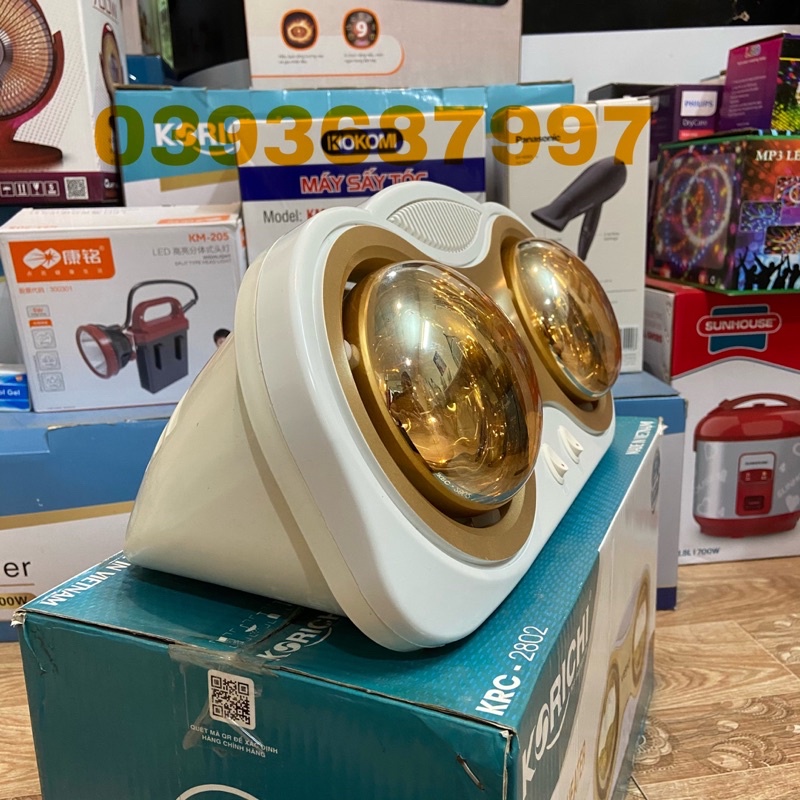 Bảo Hành 36 tháng,Đèn Sưởi Nhà Tắm Chống Lóa KORICHI Chính Hãng