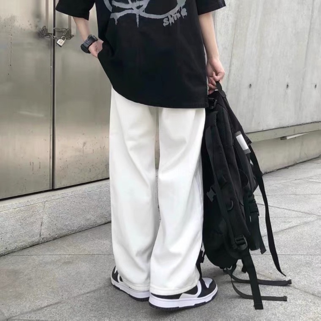 Quần Baggy Nam nữ MẪU MỚI - Dáng Xuông Form Chuẩn Hàn Quốc 2023 Kiểu quần ống rộng basic unisex thời trang thể thao. P3