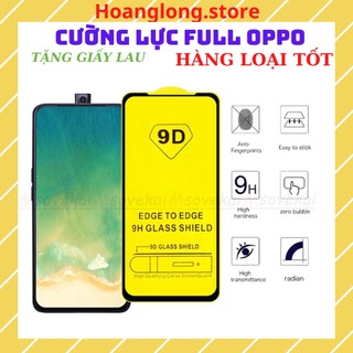 Kính cường lực oppo full màn hình - 9d - tất cả các dòng - oppo f5, f7, f9, reno 2f, f11 pro, a3s, a5s, a91