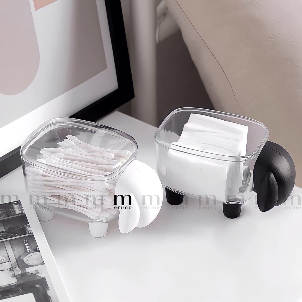 HỘP ĐỰNG BÔNG TẨY TRANG, TĂM BÔNG VÀ ĐỒ TRANG SỨC HÌNH CỪU EMMO ELEFOX