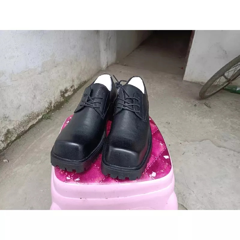 Giày Da Mũi Vuông Tăng Chiều Cao Thời Trang Lịch Lãm Dành Cho Nam
