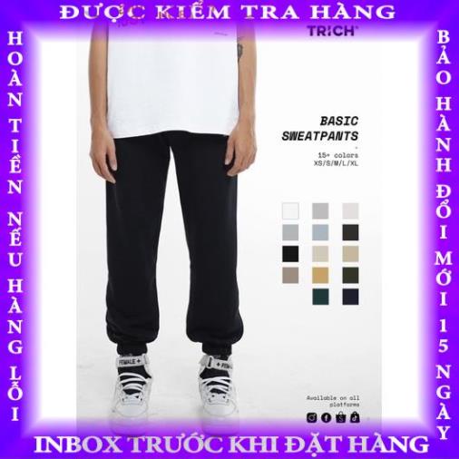 Basic Sweatpants V.1 ( Quần nỉ ống bo TRICH siêu đẹp) hanthien