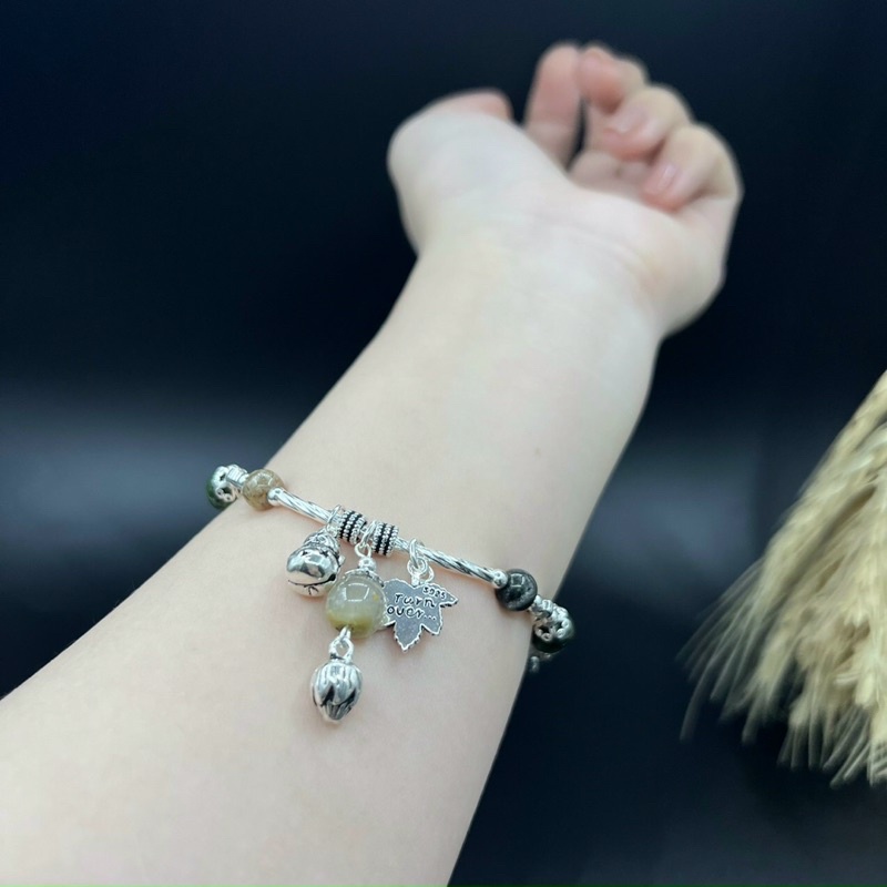 Vòng Tay Đá phong Thuỷ Phối Bạc 925