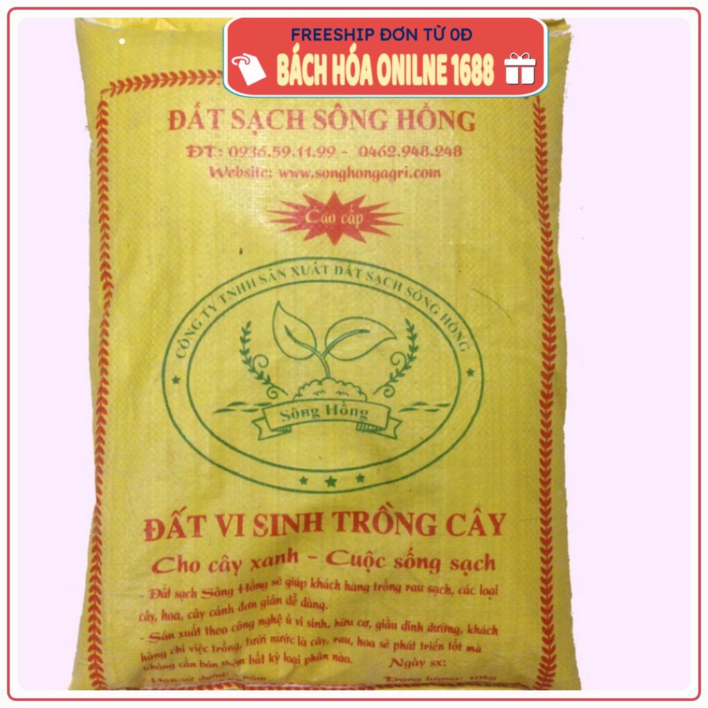 1kg đất sạch Sông Hồng, đất phù sa màu mỡ giàu dinh dưỡng, tốt cho cây cảnh, cây hoa, hỗ trợ cây phát triển nhanh lớn .