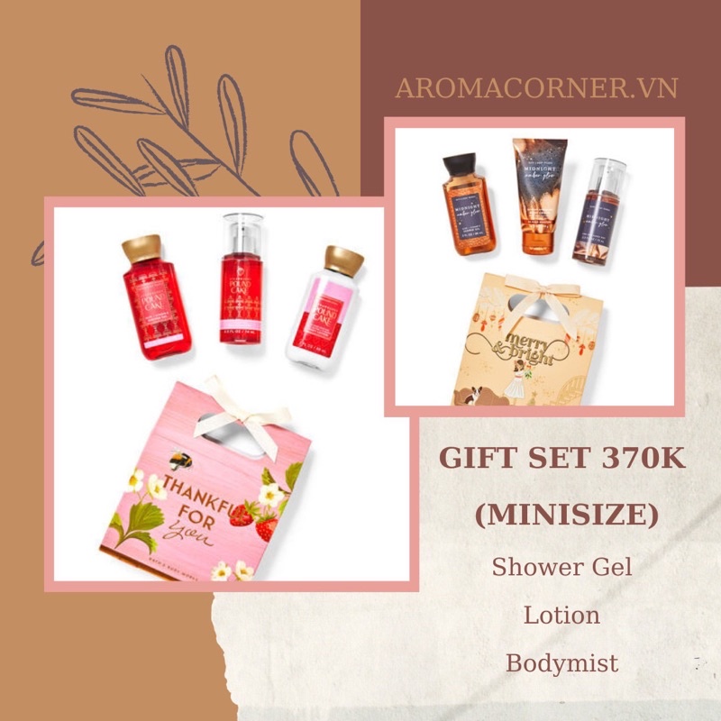 Sữa tắm, xịt thơm body, kem dưỡng body Bath&BodyWorks