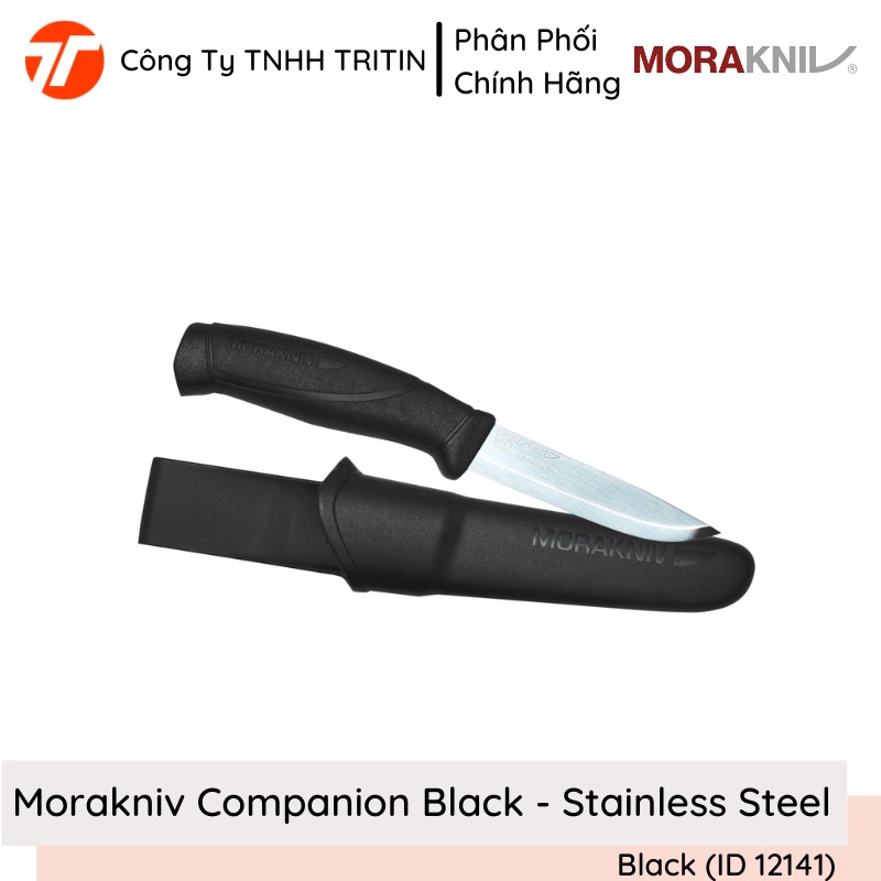 Dao Đi Rừng Morakniv Companion Black - Stainless Steel Black (ID 12141) Made In Sweden | TRITINCO