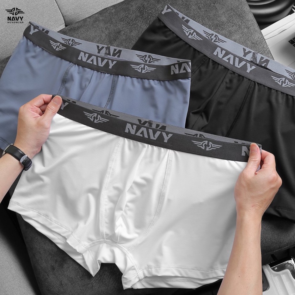BIGSIZE NAM 80-140KG QUẦN BOXER ĐÙI TRƠN 2BIG NAVY STAR