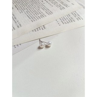 Basic pearl earrings 2 - Khuyên tai hạt ngọc size 3mm bạc 925 |daisy.accessory.hn|