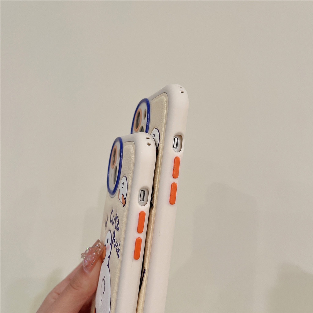Ốp Điện Thoại Da Viền TPU Dẻo In Họa Tiết Hoạt Hình Dễ Thương Cho iphone 14 Pro Max 13 Pro Max 12 Pro Max