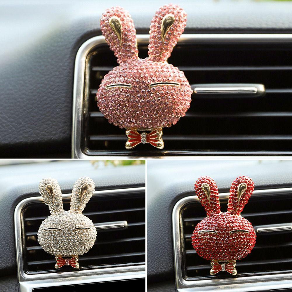 Btlimer Kẹp Khuếch Tán Hương Thơm Gắn Điều Hòa Xe Hơi Hình Thỏ Dễ Thương