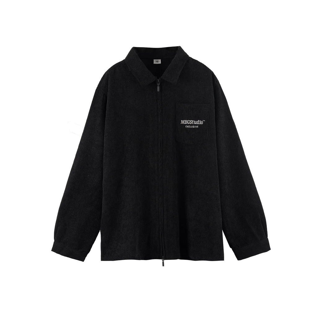 Áo Khoác Sơ Mi MBC Corduroy Dây Kéo 2 Chiều - Đen/Xám/Rêu