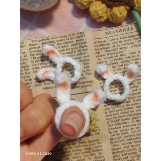 Nhẫn tai thỏ handmade len