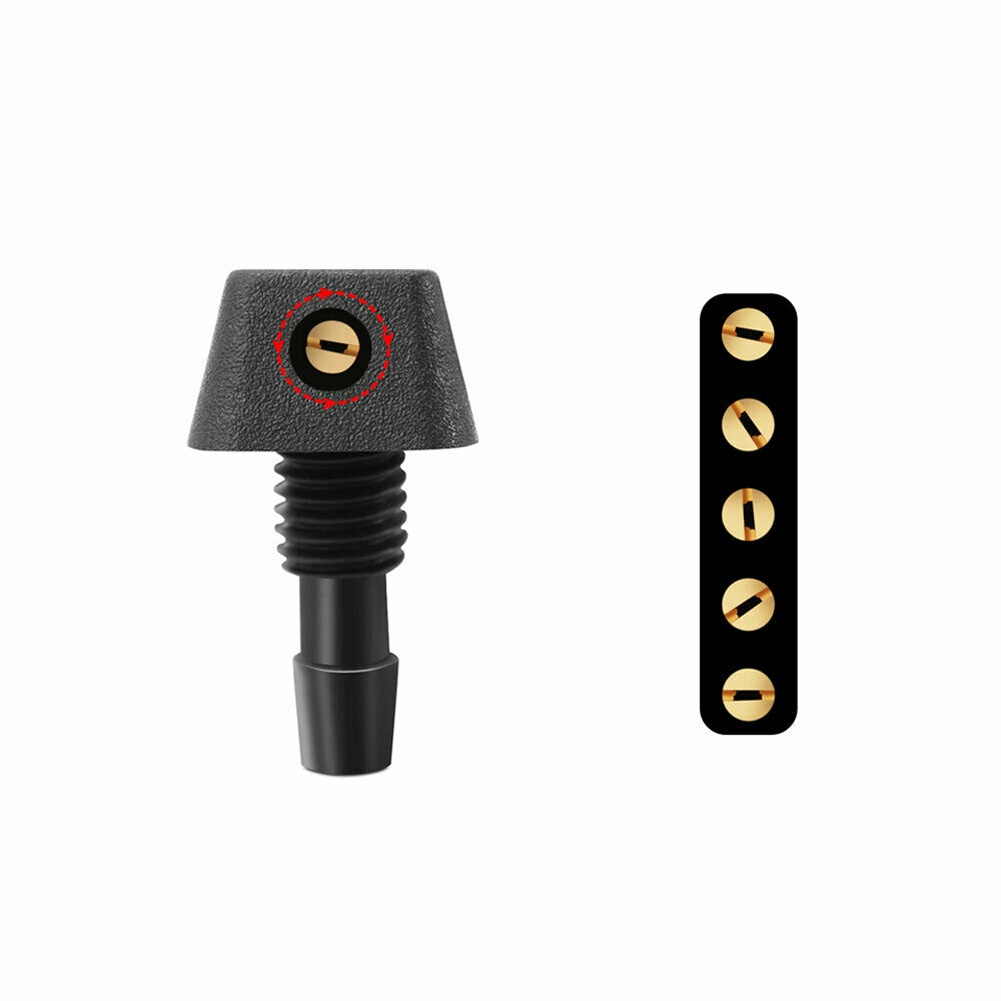 2 Vòi Phun Nước Rửa Kính Chắn Gió Xe Hơi Hình Quạt Màu Đen | BigBuy360 - bigbuy360.vn