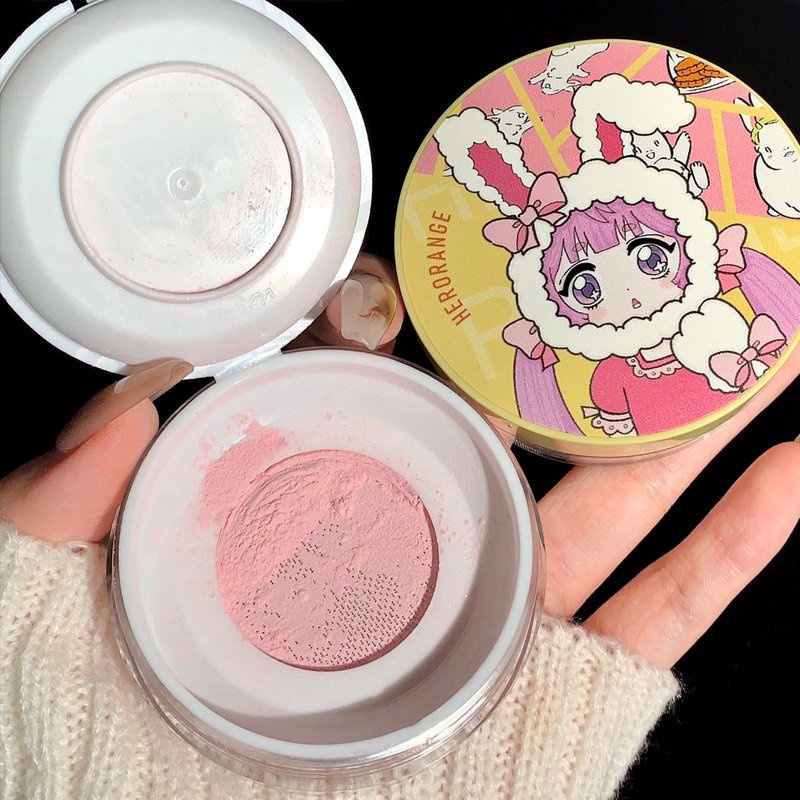 Phấn Nén HERORANGE Mềm Mịn Che Khuyết Điểm Lỗ Chân Lông Lâu Trôi Tự Nhiên