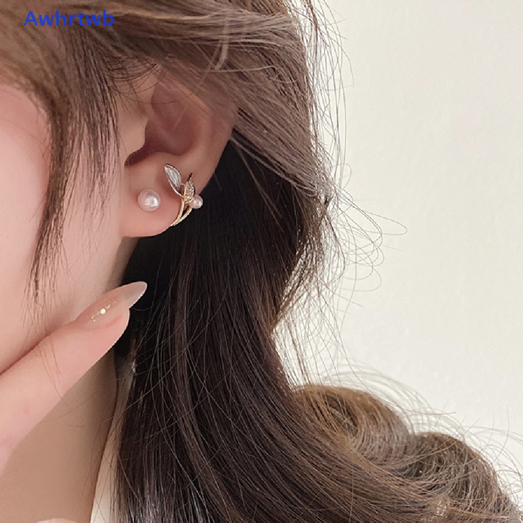 1 Cặp Bông Tai Hình Hoa Đính Ngọc Trai Nhân Tạo Thời Trang Hàn Quốc Dành Cho Nữ Mới