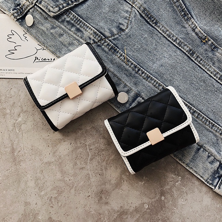 Ví card đựng thẻ mini nữ cầm tay Flum da mềm họa tiết quả trám 23C