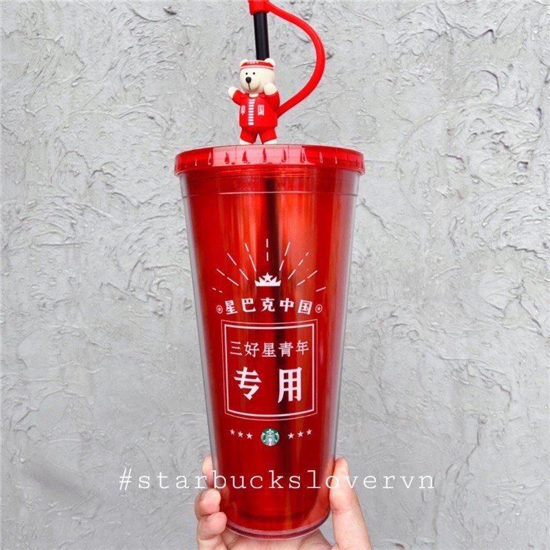 |CHÍNH HÃNG| LY COLD CUP GẤU ĐỎ SIZE 34OZ