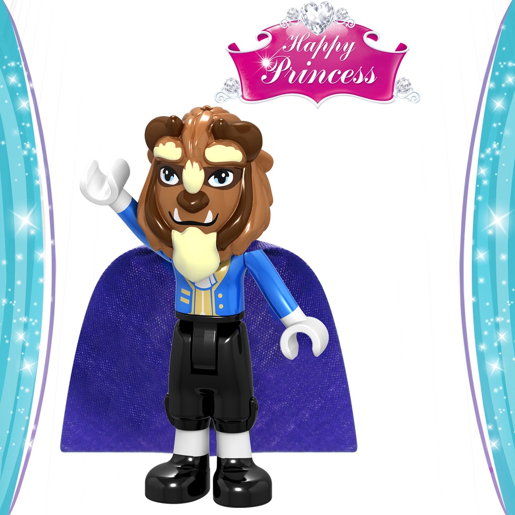 Mô Hình Đồ Chơi Lắp Ráp Công Chúa Elsa Anna Cinderella Princess minecraft