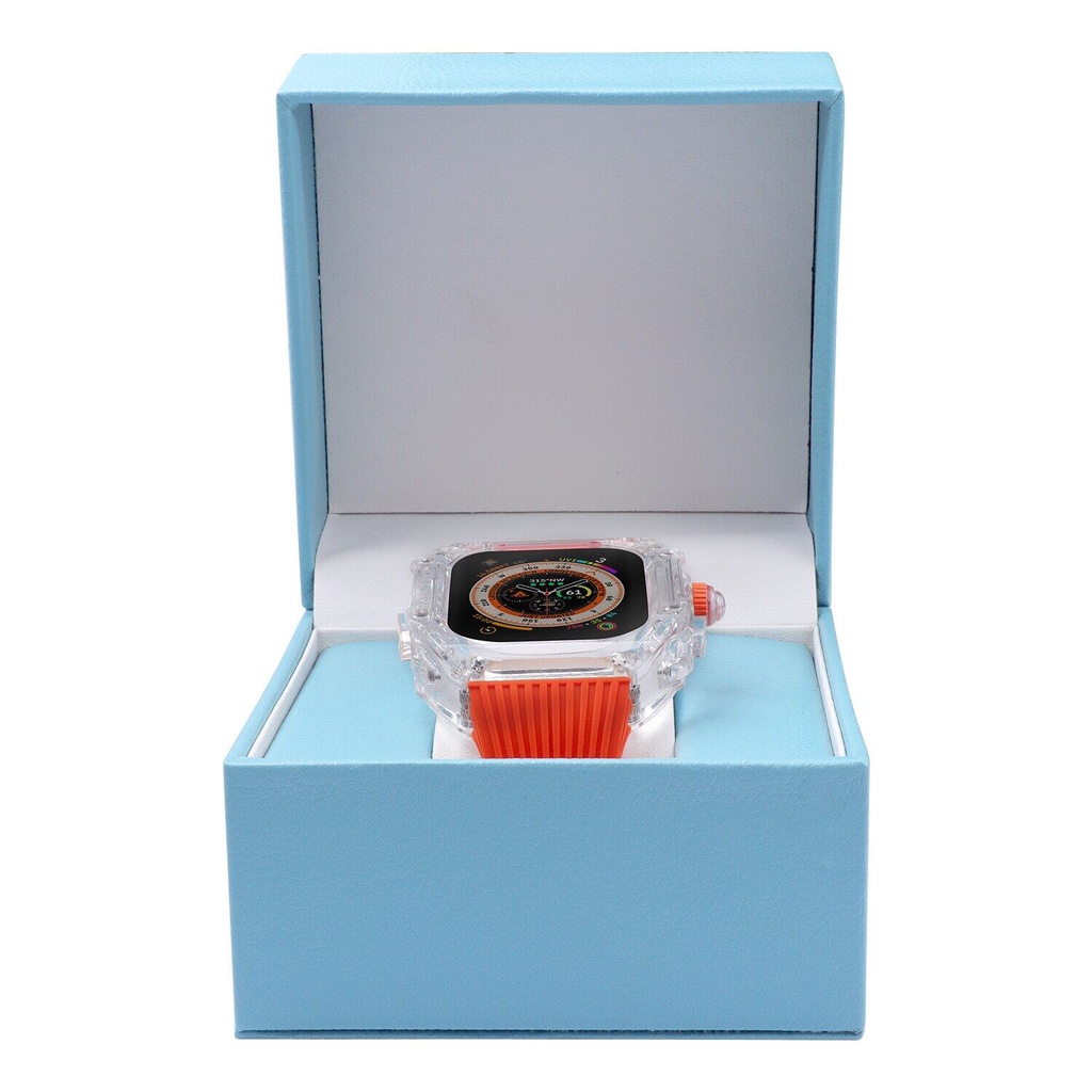 Dây Đeo Cao Su Trong Suốt 49mm 8 7 45mm Cho Đồng Hồ Thông Minh Apple watch Series 6 5 4 SE 44mm