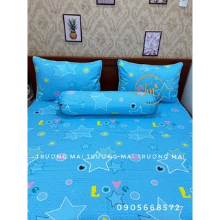 Drap coton 4 món  họa tiết dễ thương ko kèm chăn