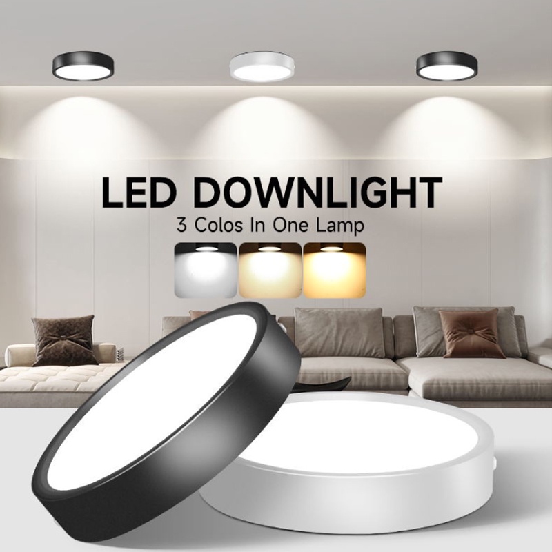 Đèn Led Gắn Trần 3 Màu Đèn LED âm trần Mini Downlight 5/10 /15/25W 220V 3W Trang Trí Nội Thất Tiện Dụng