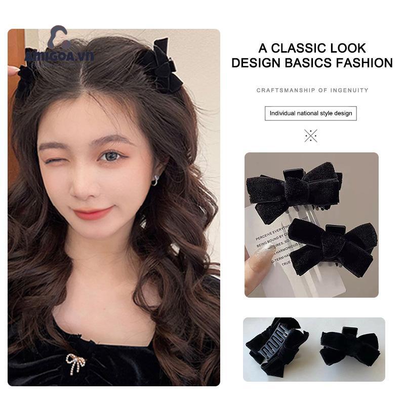 ✨✨Kẹp Tóc Nơ Nhung Thời Trang Thu Đông 2022