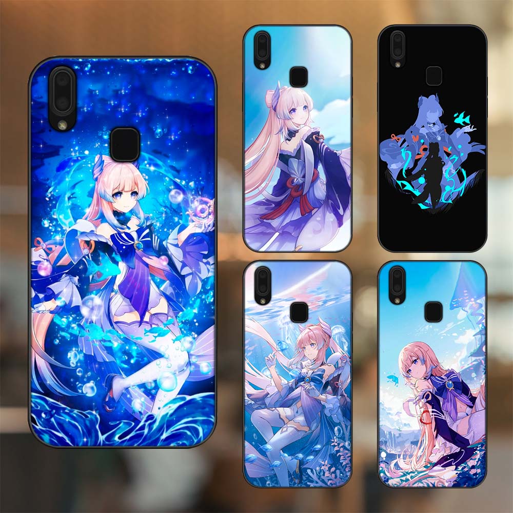 Ốp lưng Vivo Y91, Y95 viền đen in hình Sangonomiya Kokomi Genshin Impact