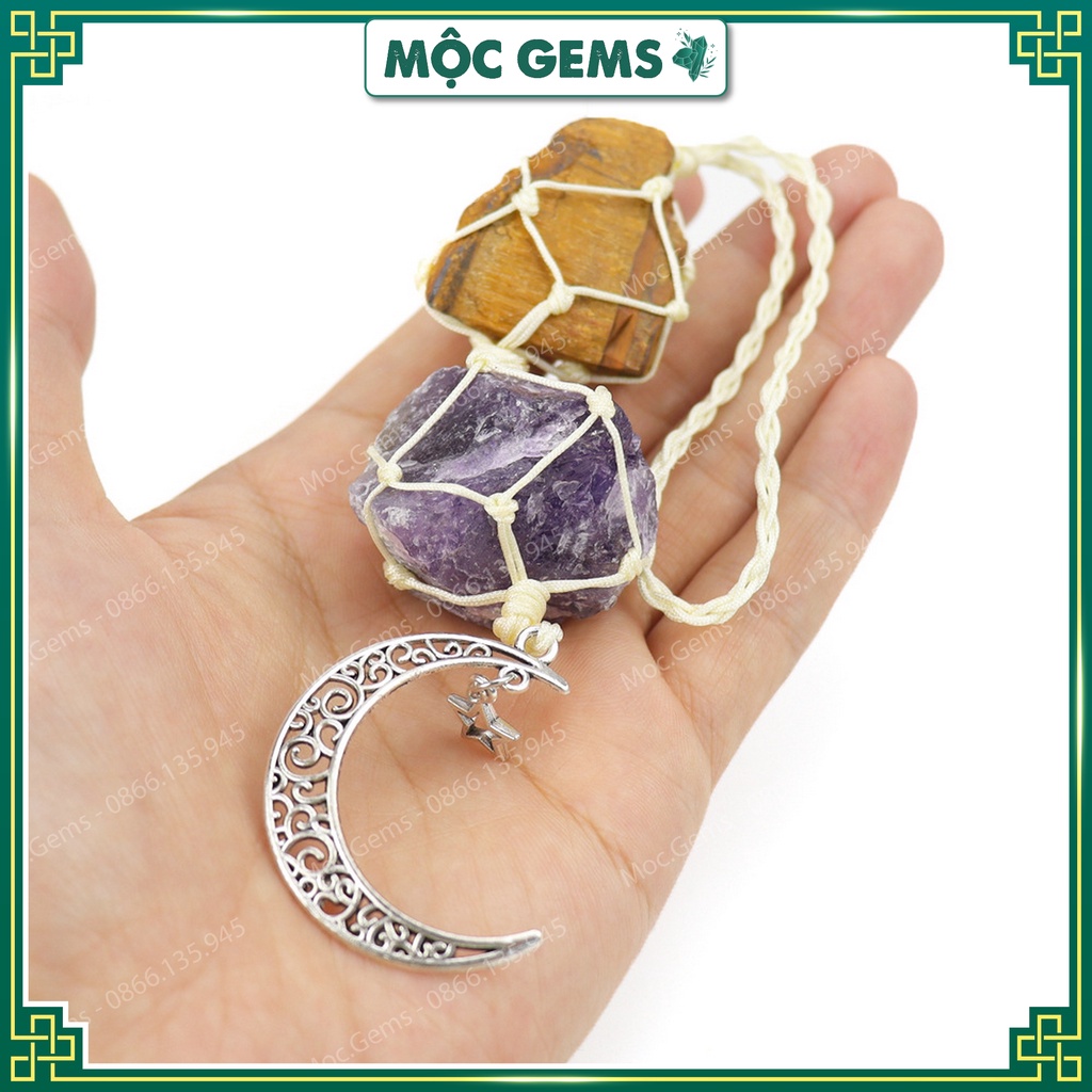 Chuỗi Đá Thanh Tẩy Thô Tết Dây, Giúp Gia Tăng May Mắn - Cải Thiện Khả Năng Tập Trung - Hỗ Trợ Reiki Chữa Lành