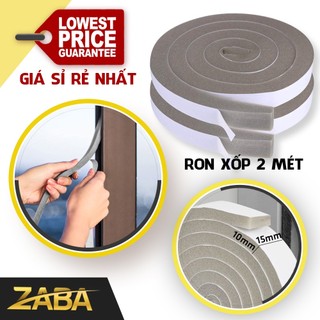 Ron cuộn mút xốp dày 10mm dán che khe hở khung chân cửa cách âm ngăn bụi côn trùng giảm chấn chắn gió 2 mét Zaba